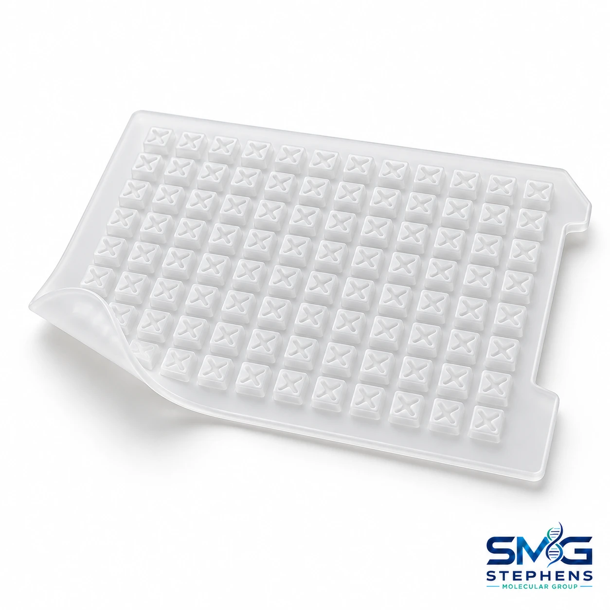SMG product illustration: 96-square-well silicone mat