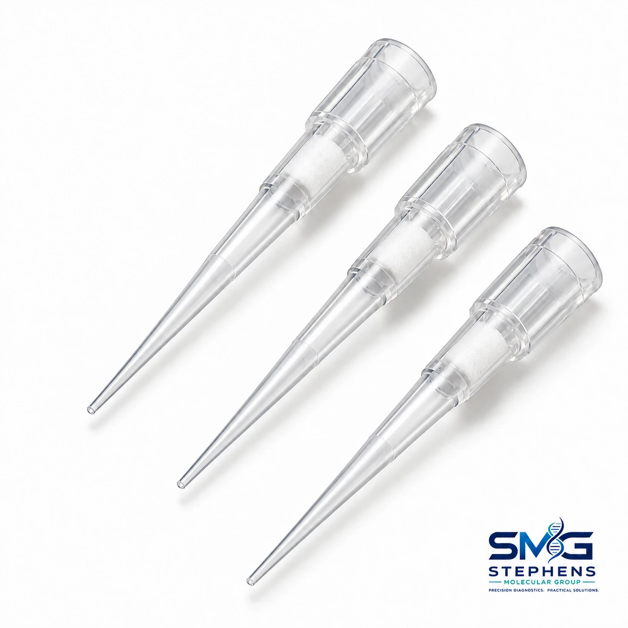 SMG product illustration: 20 µL universal filtered tips
